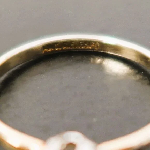 Two 14K Gold Filled Ring with White Stone - Picture 3 of 11